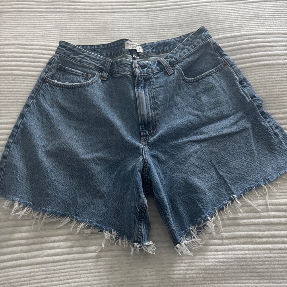 Abercrombie & Fitch The Loose Short, High Rise Jean Shorts